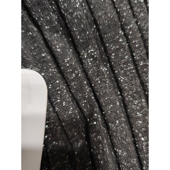 212 Collection L Womens Gray Sweater Turtleneck Ribbed Metallic Long Sleeve Knit - Picture 5 of 11